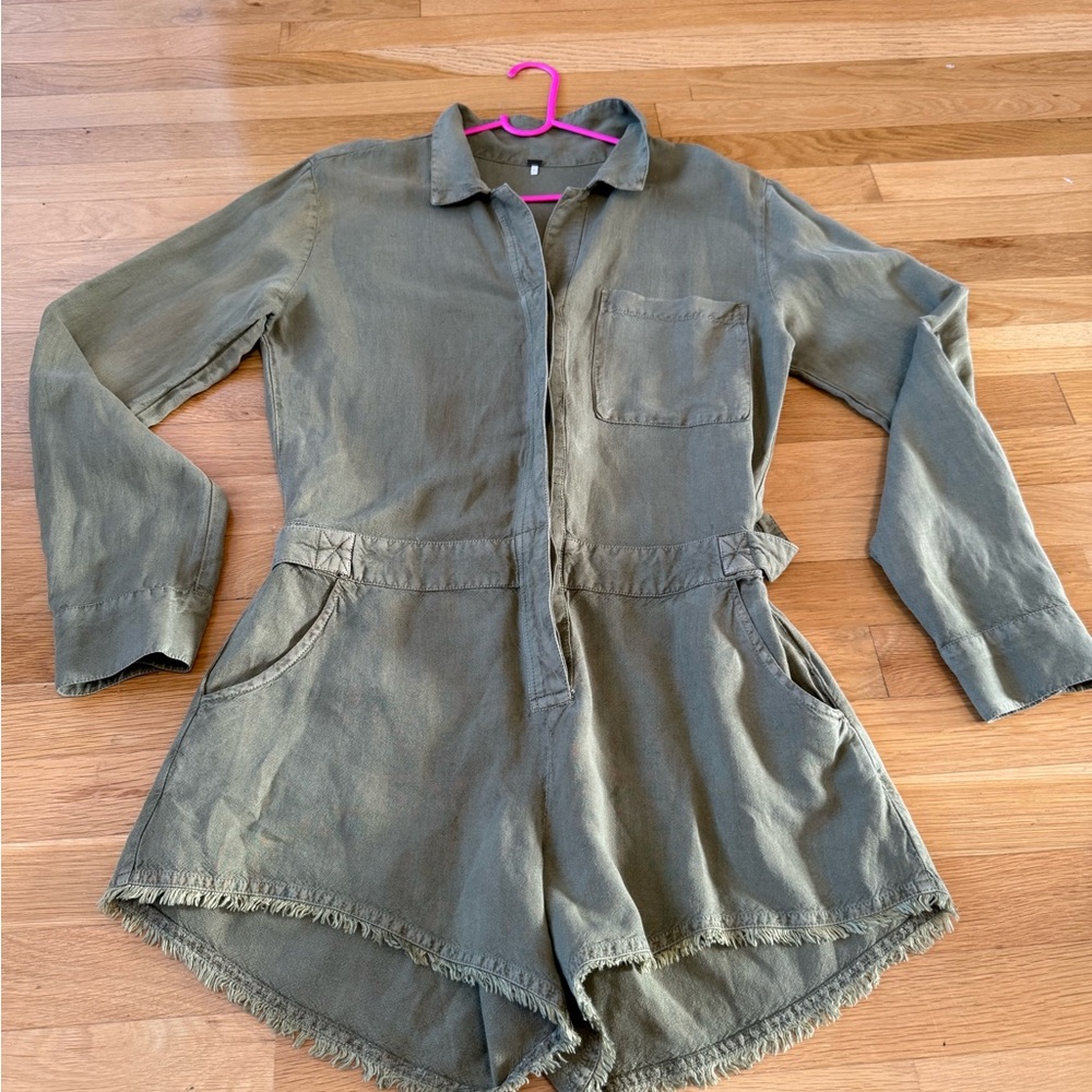 YOUNG FABULOUS & BROKE RIVER ROW EDGE ROMPER IN CADET PIGMENT WASH SIZE SMALL - Picture 14 of 16